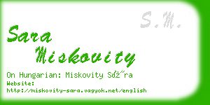 sara miskovity business card